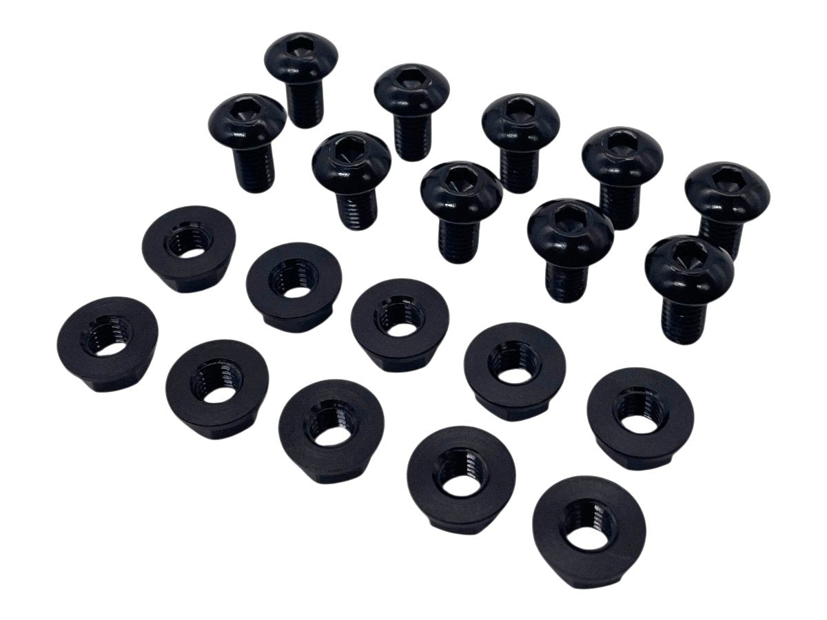 WRS WINDSCREEN M5x10MM ALUMINUM SCREW WITH NUT KIT