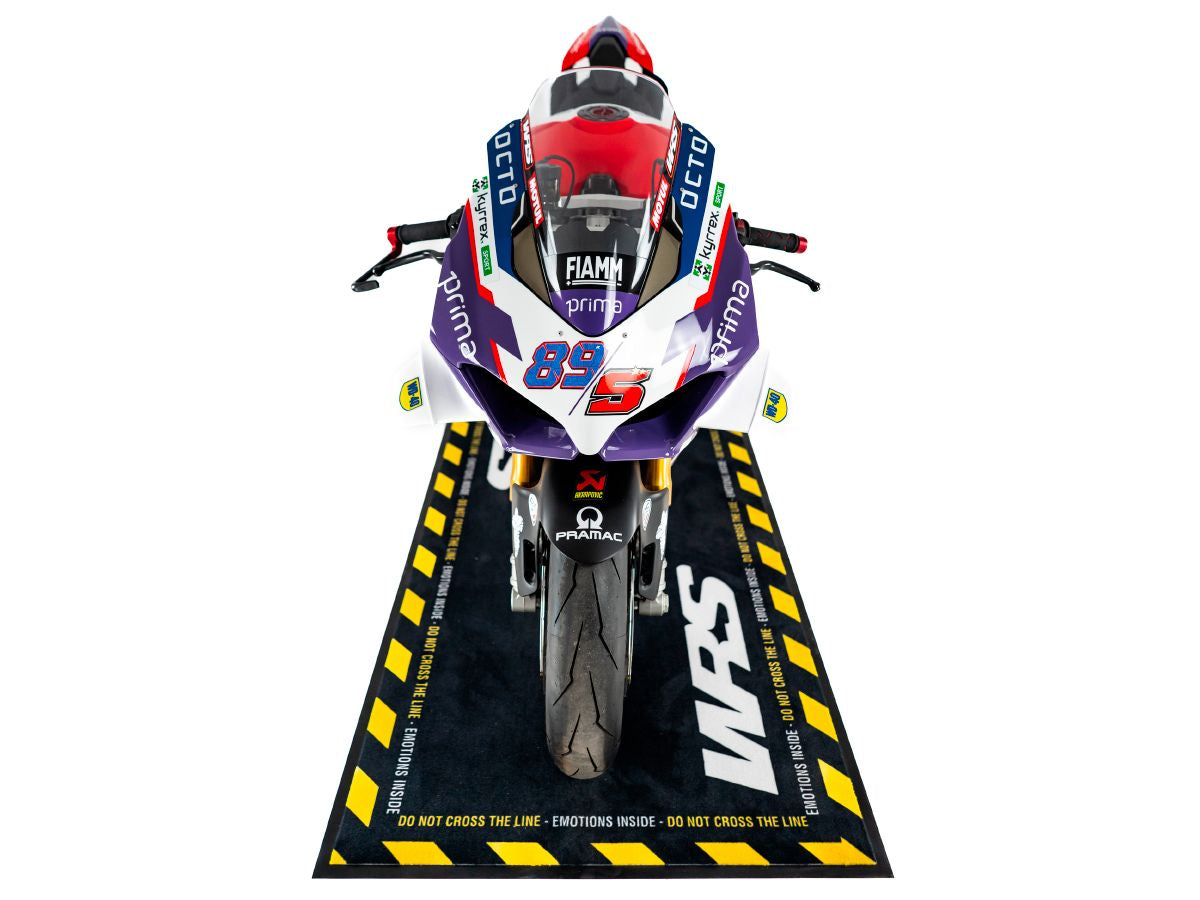 Original WRS Rectangular Motorcycle Carpet With Logo And Yellow Line