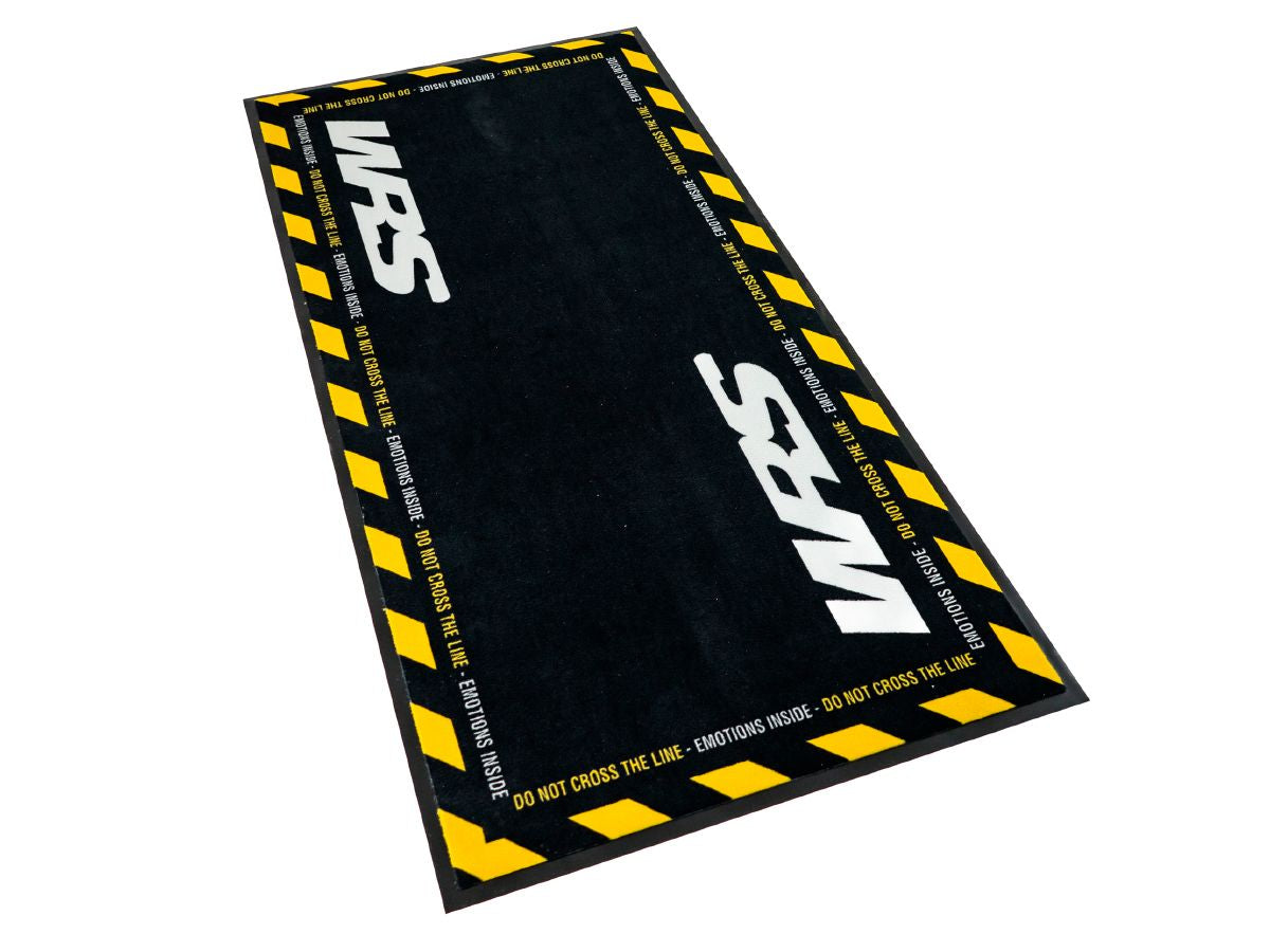Original WRS Rectangular Motorcycle Carpet With Logo And Yellow Line