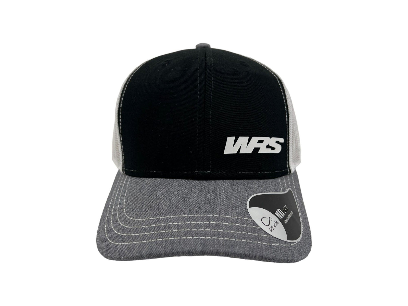 WRS ORIGINAL CAP WITH VISOR MELANGE GRAY BLACK AND WHITE