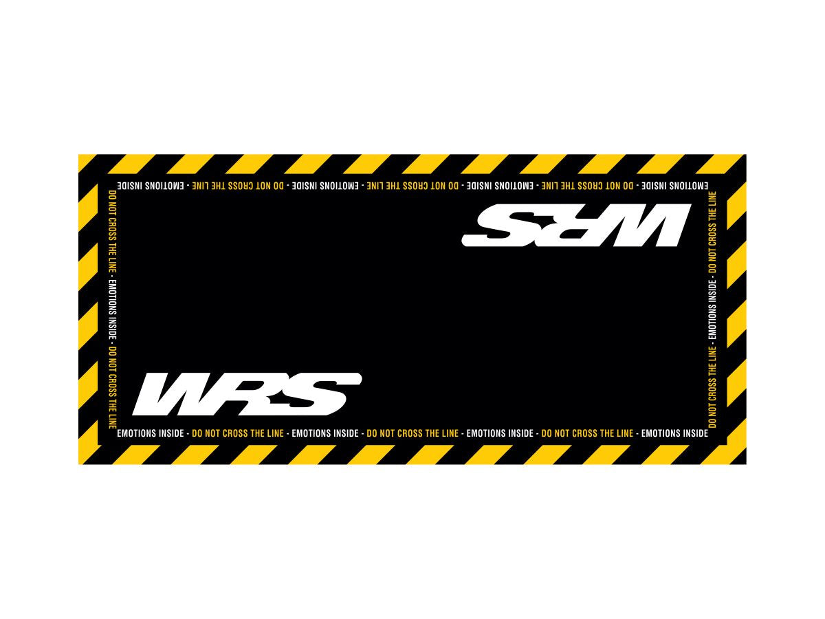 Original WRS Rectangular Motorcycle Carpet With Logo And Yellow Line