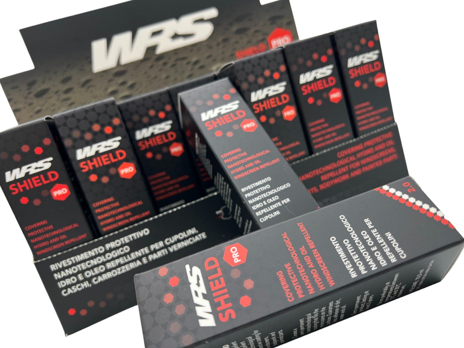 WRS Shield 2.0 Nanotech Protection For Windscreens And Visors Display Box 21 Pieces