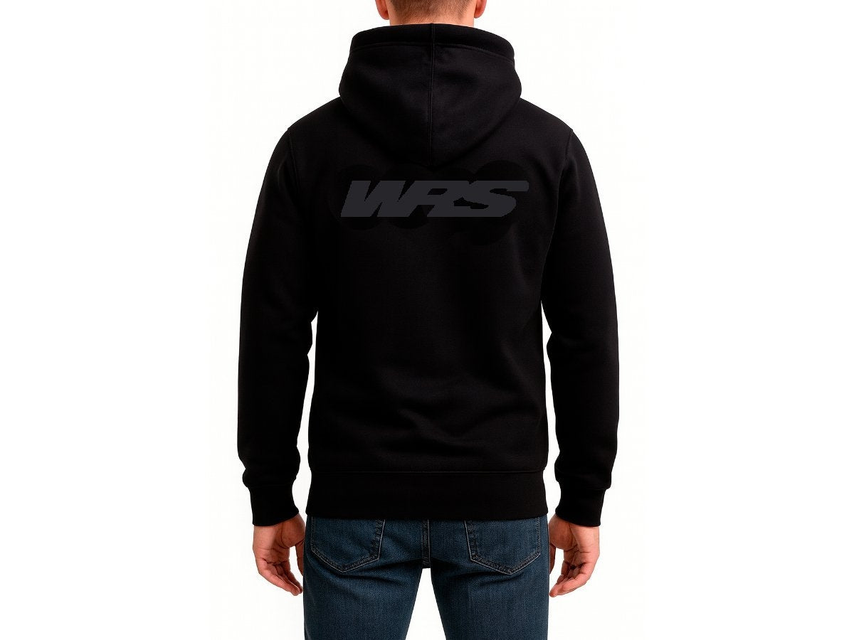 WRS Original Zip-Up Hoodie 100% Cotton Black Logo
