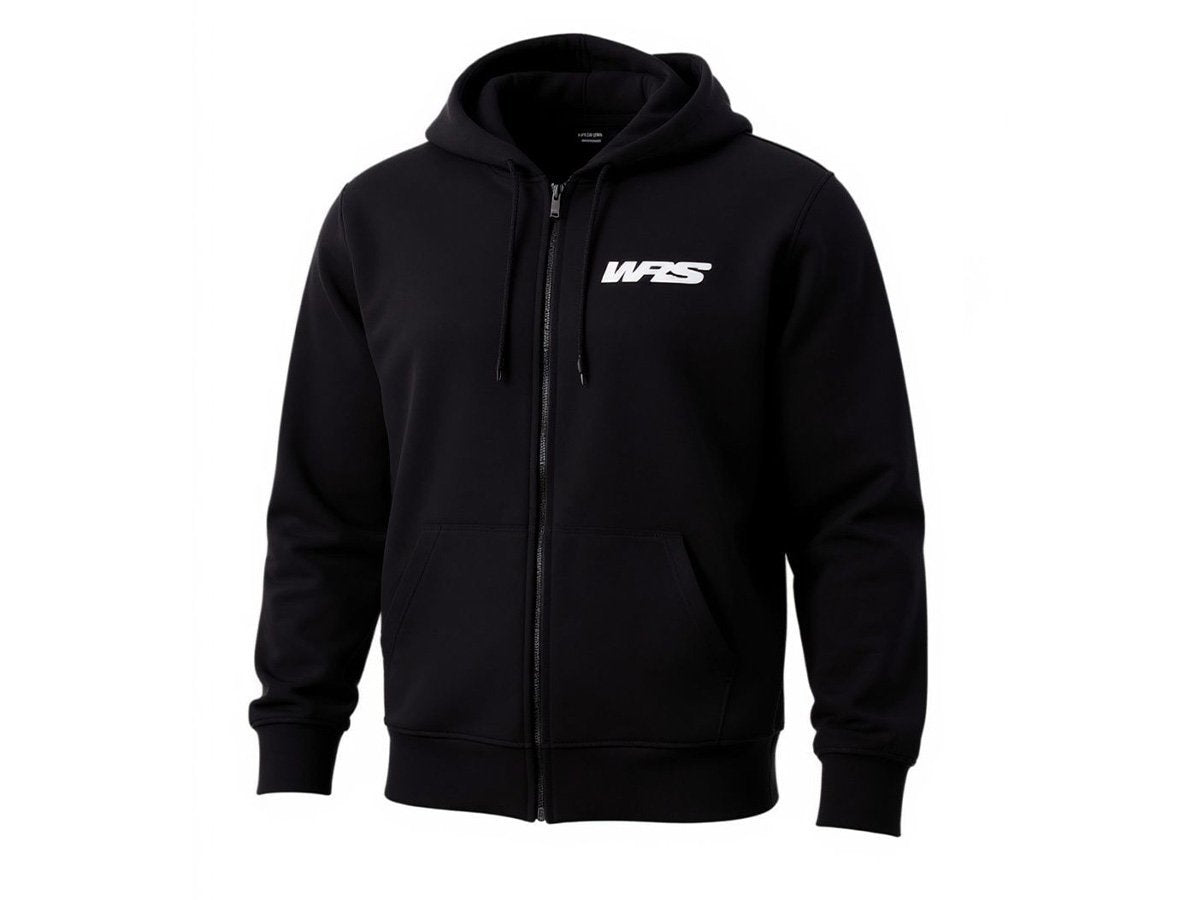 WRS Original Zip-Up Hoodie 100% Cotton White Logo