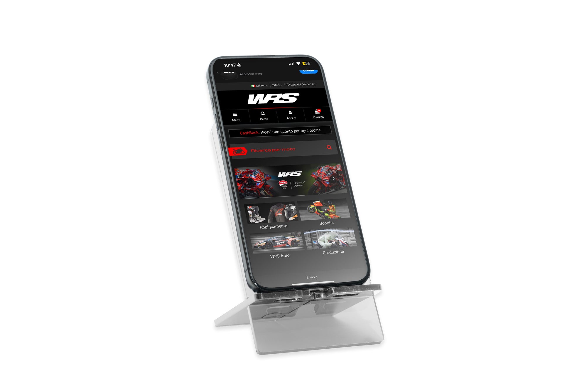 WRS DESKTOP MOBILE PHONE HOLDER TRANSPARENT