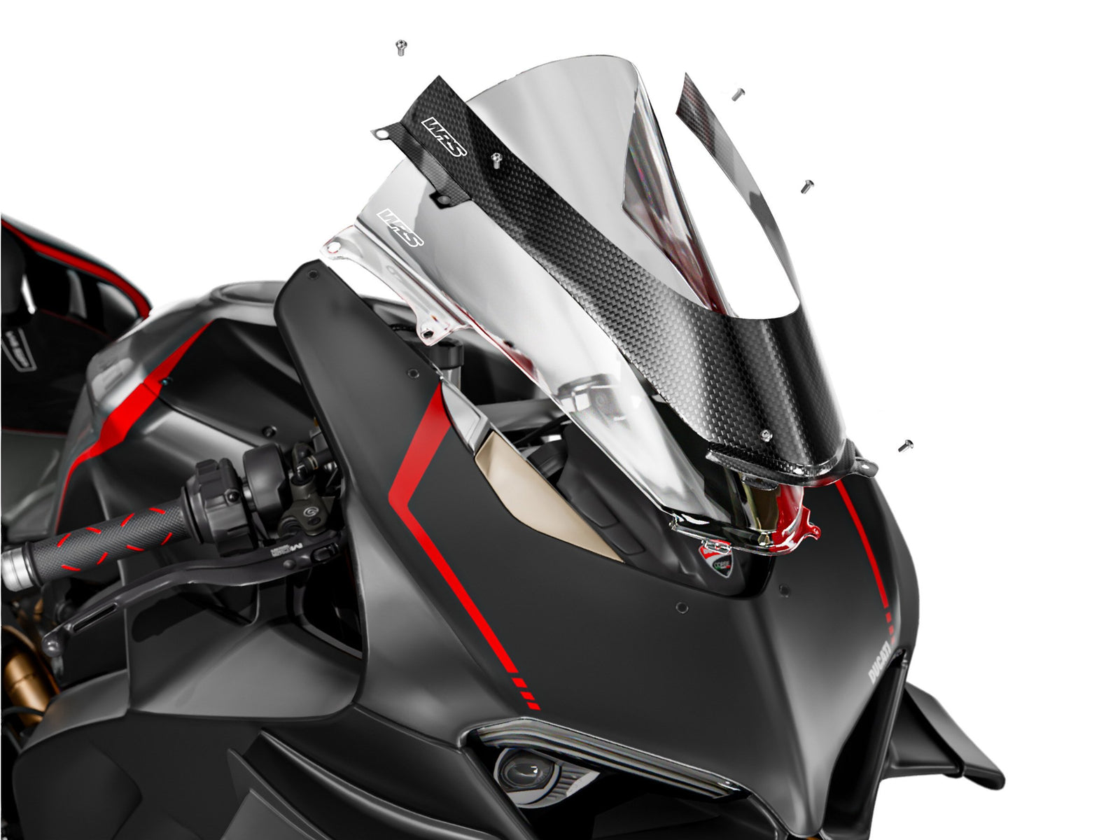 WRS Carbonskin Windscreen Cover Ducati Panigale V4 / S / R 2020-2024 - PLAIN GLOSS