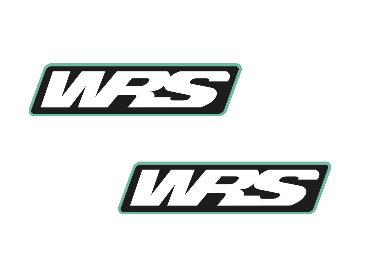 PAIR OF WRS WINDSCREEN STICKERS MOTOGP TEAM VERSION