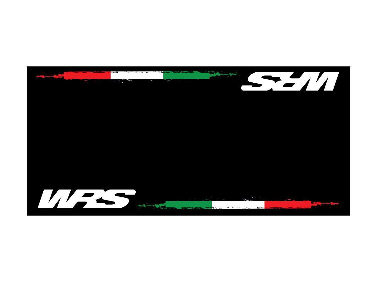 ORIGINAL WRS RECTANGULAR MOTORCYCLE CARPET WITH ITALIAN FLAG