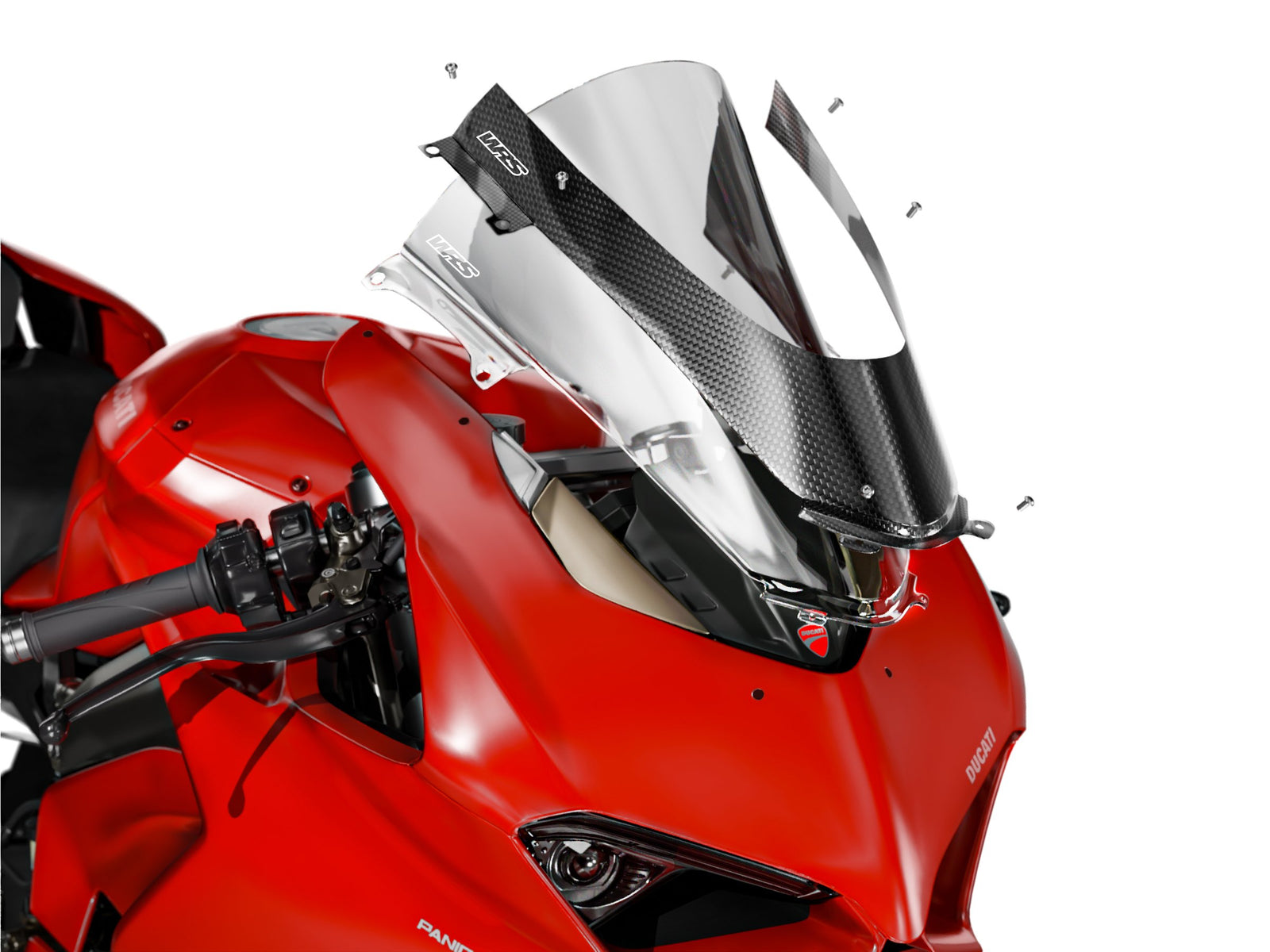 WRS Carbonskin Windscreen Cover Ducati Panigale V2 2020-2024 / Panigale V4 / S 2018-2019 - PLAIN GLOSS