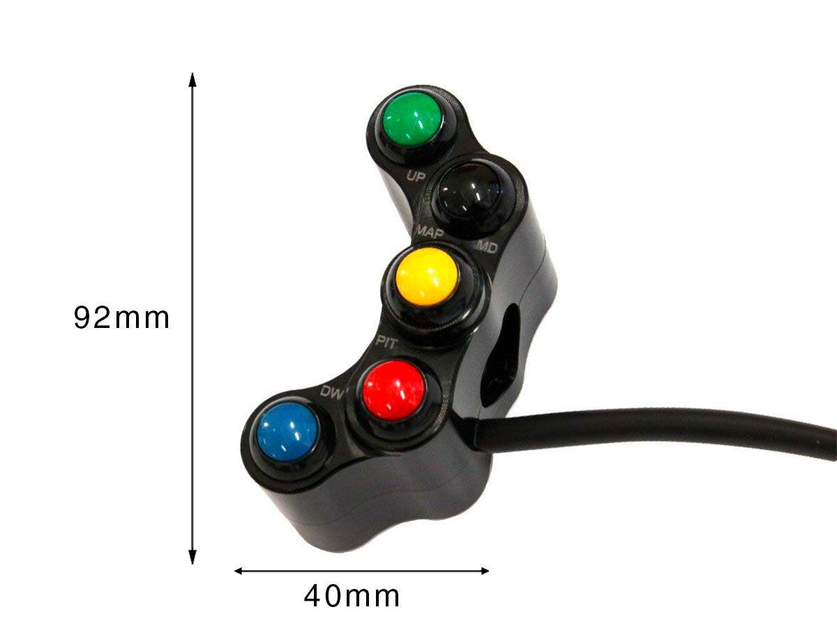 WRS 7 BUTTON LEFT RACING SWITCH DUCATI PANIGALE V4 2018-23 / V4S 2018-23 / V4R 2019-20 / V4R 2023 / STREETFIGHTER V4-S 2020-21