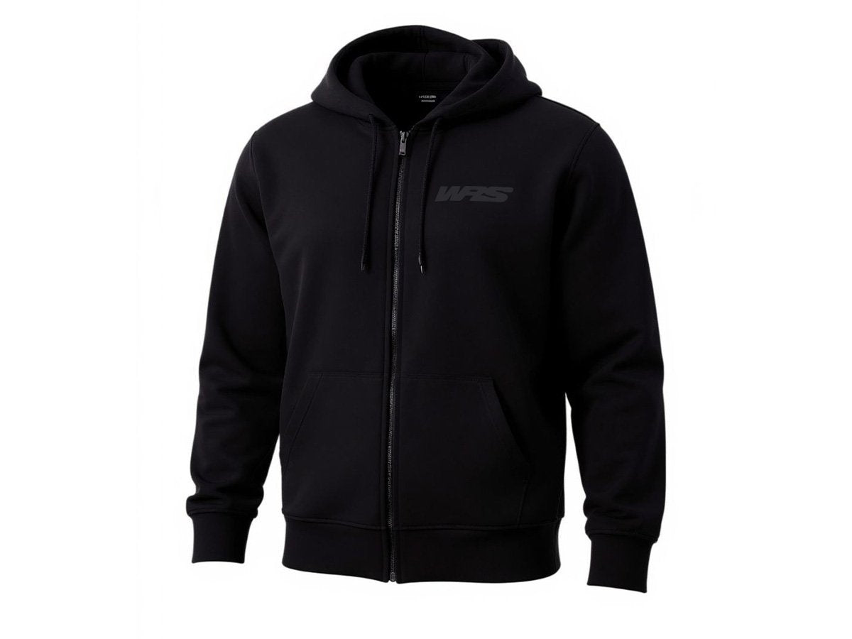 WRS Original Zip-Up Hoodie 100% Cotton Black Logo