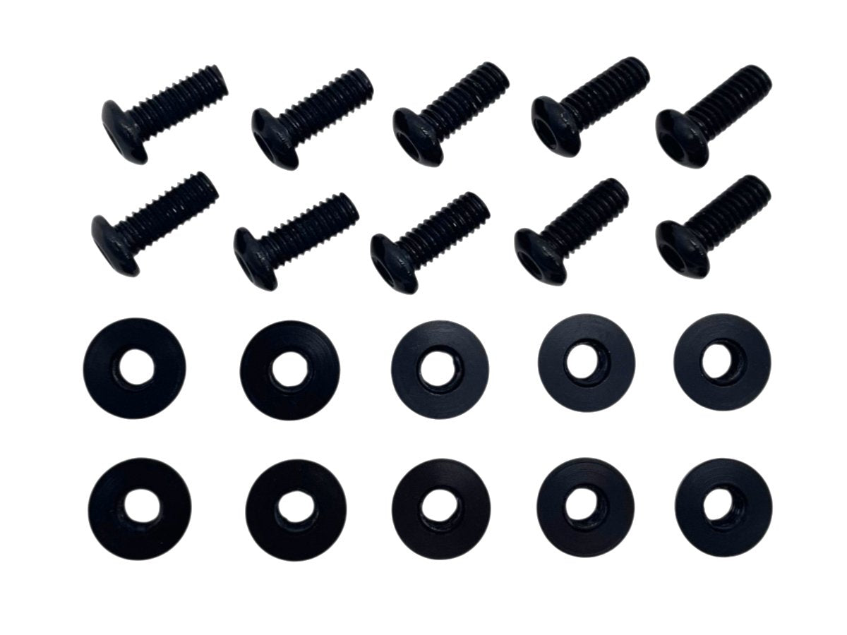 WRS WINDSCREEN M4x10MM ALUMINUM SCREW WITH NUT KIT