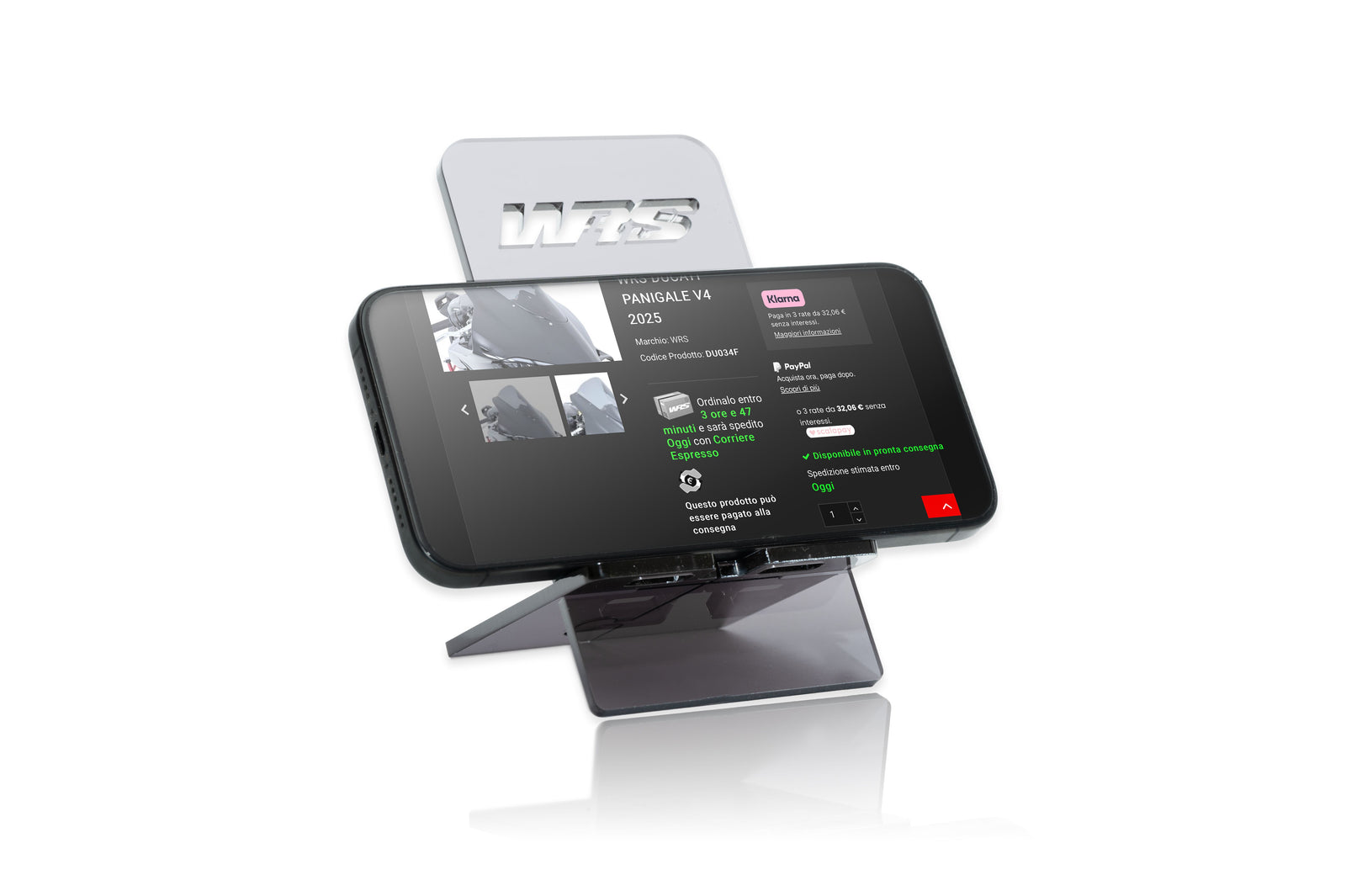 WRS DESKTOP MOBILE PHONE HOLDER SMOKED