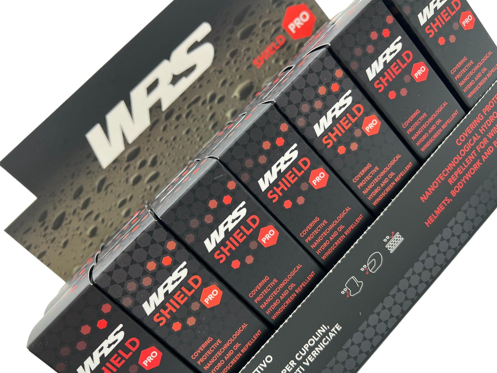 WRS SHIELD 2.0 NANOTECH PROTECTION FOR WINDSCREENS AND VISORS DISPLAY BOX 21 PIECES