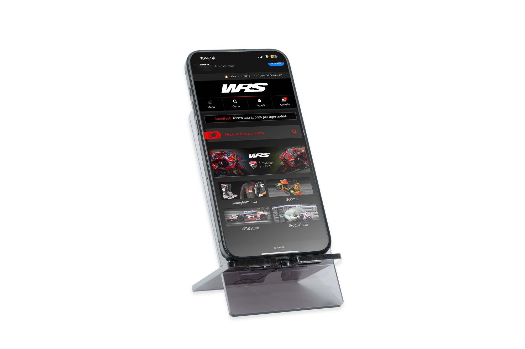 WRS DESKTOP MOBILE PHONE HOLDER SMOKED
