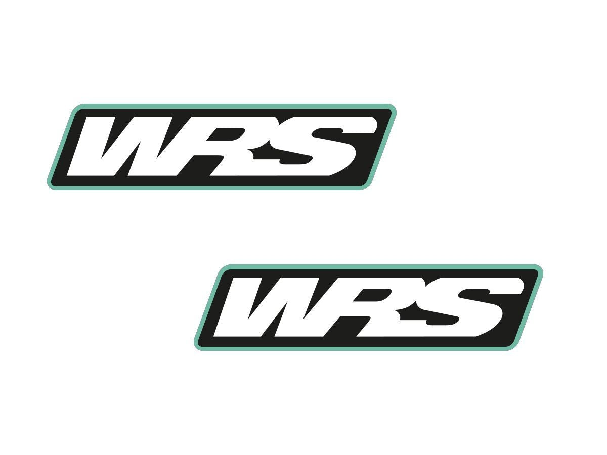 PAIR OF WRS WINDSCREEN STICKERS MOTOGP TEAM VERSION